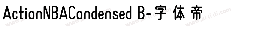 ActionNBACondensed B字体转换